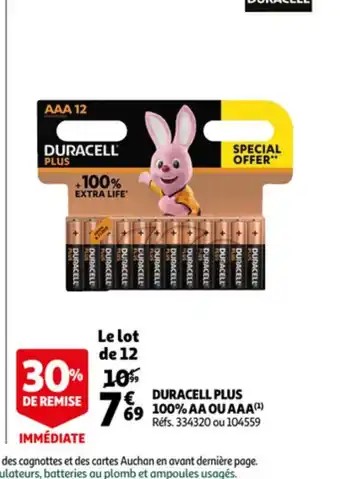 Duracell Plus 100% AA Ou AAA