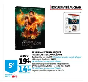 Auchan Les Animaux fantastiques Les Secrets de Dumbledore offre
