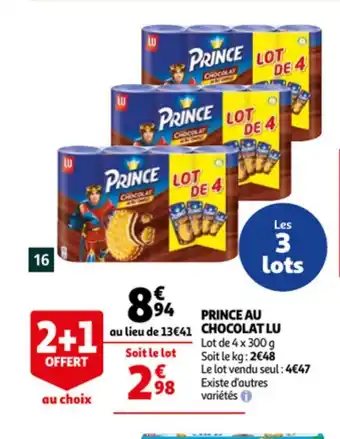 Auchan Prince Lu Chocolat Lu offre