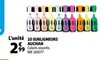 Auchan 10 Surligneurs Auchan offre