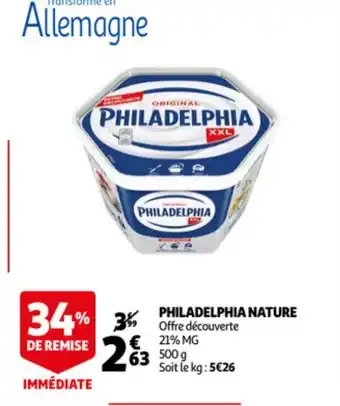 Auchan Philadelphia Nature offre