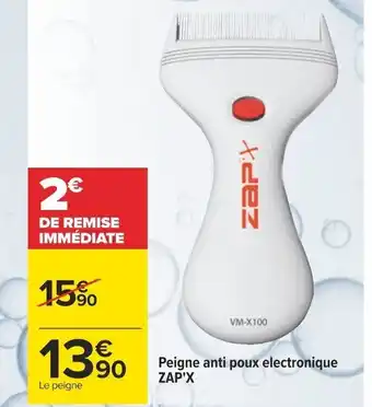 Carrefour maPara parapharmacie Zap'X Peigne Anti Pour Electronique offre