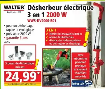 Norma Walter Désherbeur électrique 3 en 1 2000w offre