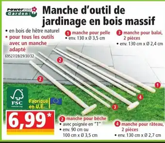 Norma Manche d'Outil de Jardinage En Bois Massif offre