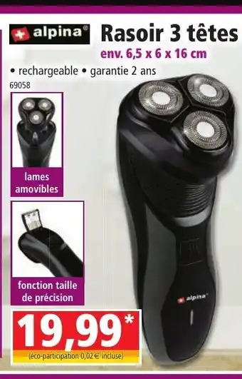 Rasoir 3 Têtes