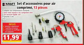 Norma Kraft set d'accesoires pour air comprimé 13 pièces offre