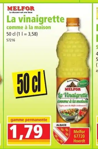 Norma Melfor La Vinaigrette offre