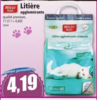 Litière agglomérante