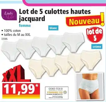Norma Lot de 5 Culottes Hautes Jacquard offre
