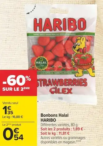 Carrefour Haribo bonbons halal offre