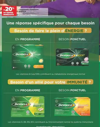 Carrefour Berocca bon plan sur les compléments alimentaires berocca offre