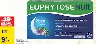 Carrefour Euphytose nuit comprimés offre
