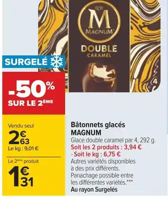 Carrefour Magnum bâtonnets glacés offre