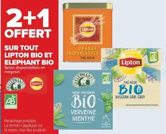 Carrefour Lipton / elephant bon plan sur tout lipton bio et elephant bio offre