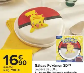Carrefour Gâteau pokémon 3d offre