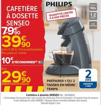 Philips cafetière à dosette senseo