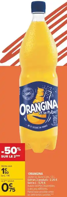 Carrefour Orangina orangina offre