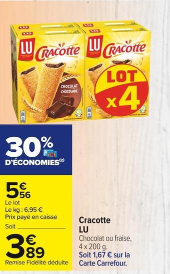 Carrefour Market Lu cracotte offre