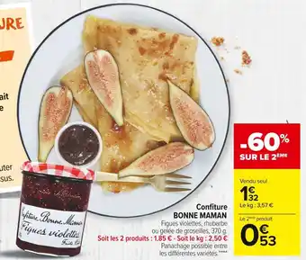 Carrefour Market Bonne maman confiture offre