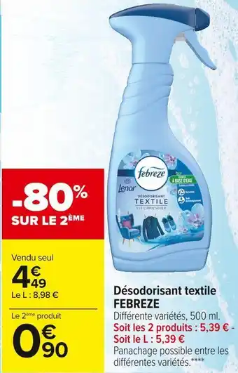 Carrefour Market Febreze désodorisant textile offre