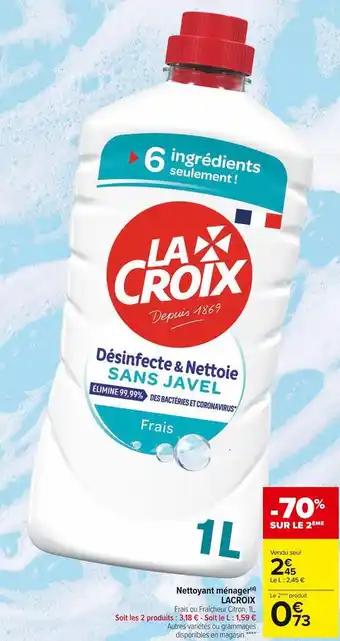 Carrefour Market La croix nettoyant ménager offre