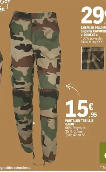 E.Leclerc Pantalon Treillis Camo offre