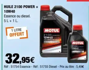 Autobacs Huile 2100 Power + 10W40 offre