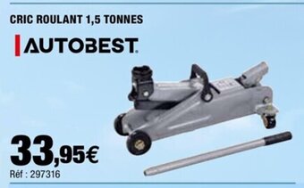 Autobacs Cric roulant 1,5 tonnes offre