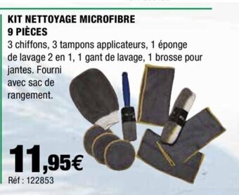 Autobacs Kit Nettoyage Microfibre 9 Pieces offre