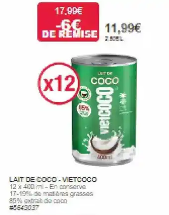 Costco Lait de coco-vietcoco offre