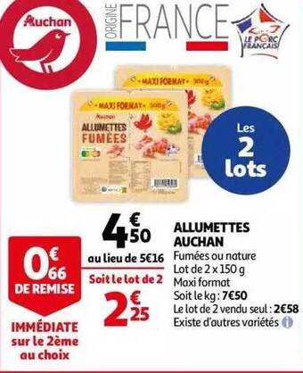 Auchan Allumettes auchan offre