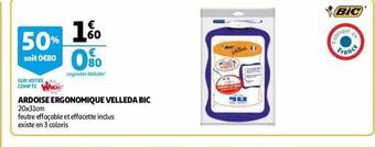Auchan Ardoise ergonomique velleda bic offre