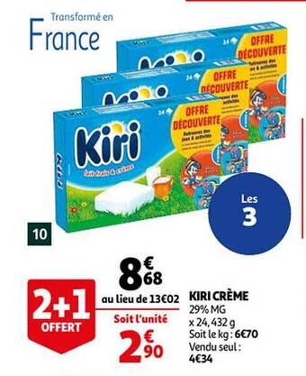 Auchan Kiri crème offre
