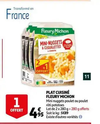 Auchan Plat cuisiné fleury michon offre