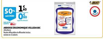 Auchan Ardoise ergonomique velleda bic offre