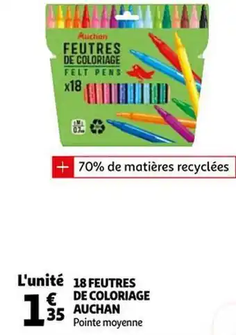Auchan 18 feutres de coloriage auchan offre