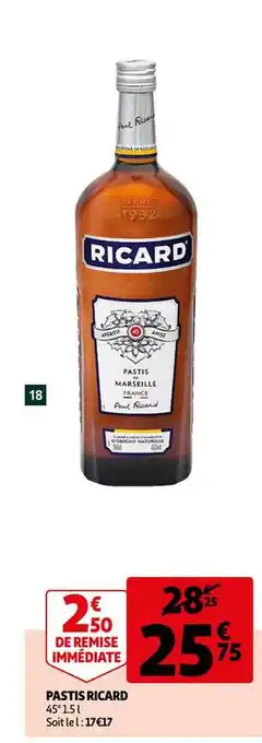 Auchan Pastis ricard offre