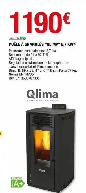Brico Dépôt Poêle à granulés offre