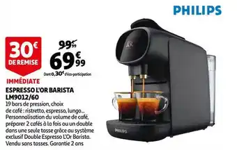 Auchan Espresso l'or barista philips offre