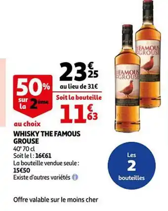 Auchan Whisky the famous grouse offre