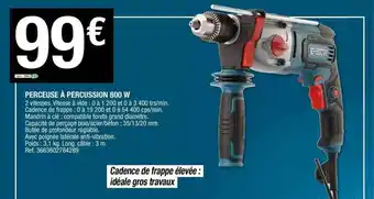 Brico Dépôt Perceuse à percussion 800w offre
