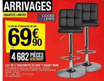Brico Dépôt 2 tabourets de bar offre