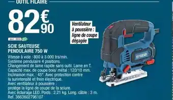 Brico Dépôt Scie sauteuse pendulaire 750w offre