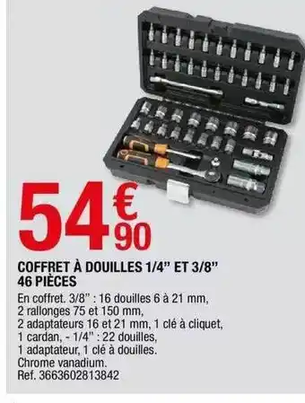 Brico Dépôt Coffret à douilles 1-4 offre