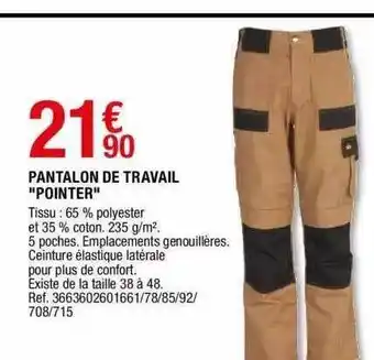 Brico Dépôt Pantalon de travail offre