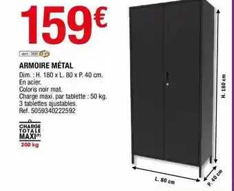 Brico Dépôt Armoire métal offre