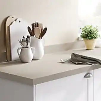 Plan de travail en stratifié aspect bois blanchi goodhome kala 300 cm x 62 cm x ép. 3.8 cm
