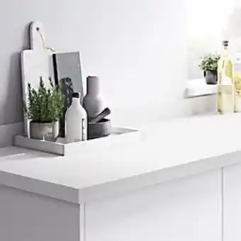 Castorama Plan de travail en stratifié blanc mat goodhome berberis 300 cm x 62 cm x ép. 3.8 cm offre