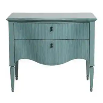 Commode signature nuage de bleu en pin 2 tiroirs