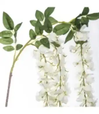 E.Leclerc Brico Tige artificielle 3 glycine blanche h 130 cm offre